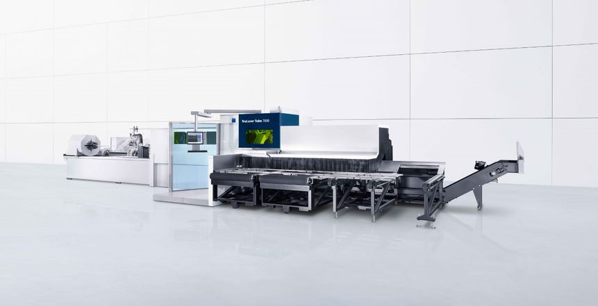 Tube Processing | TRUMPF’s TruLaser Tube 7000 fiber laser processes extra-large tube